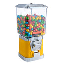 Gumball Machine for Kids, 17'H Home Candy Vending Machine, PC Gumball Dispenser, Bubble Gum Machine for Game Stores, Coin Operated Gumball Bank for Toy Capsules Bouncy Balls Candy, Yellow