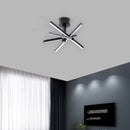 12 Inch Modern LED Ceiling Light, Geometric Starburst Design with Black Finish for Living Room, Bedroom, and Hallways
