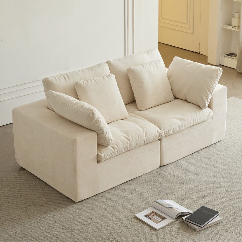 Modular Sectional Sofa, Compressed Sectional Sofa Modern Minimalist Style Corduroy Couch, Sleeper Sofa for Living Room, Bedroom, Comfy Compressed Sofa Couch Space-Efficient Design