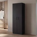 Thommy Blacky Multystorage Pantry Cabinet – Modern 5-Shelf Storage Organizer Bookcase for Living Room & Home Office