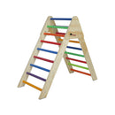 Fionafurn Wooden Foldable Climbing Triangle Ladder, Montessori Play Gym for Toddlers and Kids 1-7 y.o. (Multicolor)