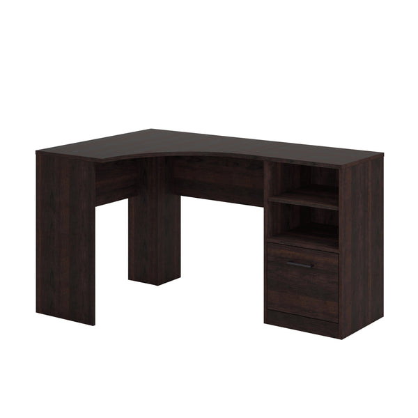 Corner Desk, Brown finish