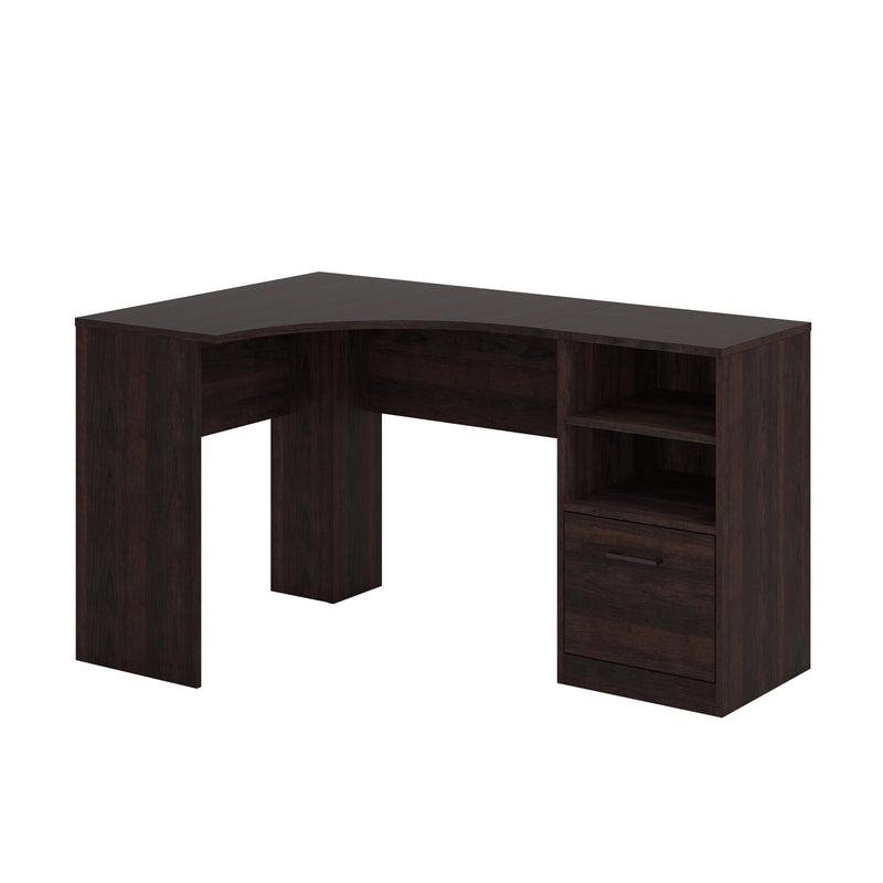 Corner Desk, Brown finish