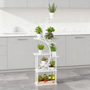White S-Shaped Plant Stand, 8 Tier Plant Shelf, Corner Plant Rack for Multiple Plants
