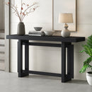 U_STYLE 59.1'' Painted Entryway Table with Pine Veneer,Unique Triple Rectangle Design Console Table with Thick Pine Wood Legs,Extra Long Sofa Table Versatile for Hallway, Living Room,Kitchen