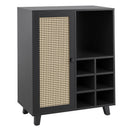 Sideboard Cabinet with Storage, 34 Inch Wine Bar Cabinet with Wine Racks, Buffet Cabinets for Home, Living Room