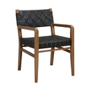 Modern Style Dining Chair with PU Upholstery in Black, 21.25 x 24.50 x 32.00 inches