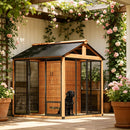 Spacious Garden Dog Kennel,Outdoor Dog Kennel,Wooden Dog House,Walk-In Design Dog House