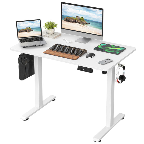 STARY Electric Standing Desk Adjustable Height Sit Stand Home Office Desk with Splice Board