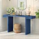 U-Style Large 60-Inch Console Table with Geometric Clean Lines Design,Stylish Entryway Table with Painted Finish and Adjustable Feet,Suitable for Living Room,Entryway,Hallway.