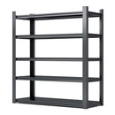 Industrial Metal Shelves 5 Tier Heavy Duty Storage Utility Rack Black Adjustable 47.2'W x 18'D x 78'H