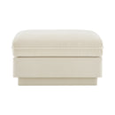 Celena Ottoman  Chenille -Cream Beige