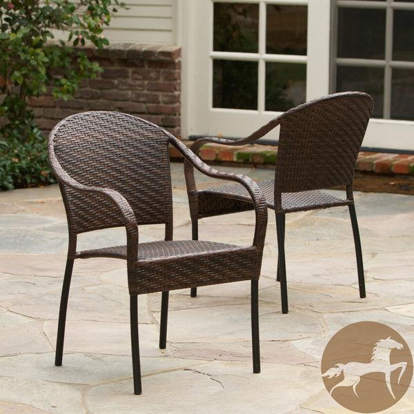 BURGEN PE WICKERSTACKING ARMCHAIR