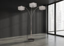 1pc Modern Design Classic Luxury Sleek Multi-head Floor Arc Lamp Crystal-like Accents Drape Living Room Curve Lamp