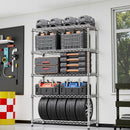 Steel Storage Shelving 5-Tier Utility Shelving Unit Steel Organizer Wire Rack for Home,Kitchen,Office,Garage, 1750 LBS Capacity 17.7' D x 47.2' W x 72.4' H