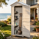 Outdoor Storage Shed,Outdoor Storage Cabinet,Tools Shed with Tilted Tin Roof