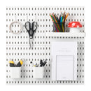 Pegboard Combination Kit, 11' x 11' Plastic Pegboard, 4 Panels, Peg Board Wall Organizer Kit with Accessories, for Garage Tool Storage Kitchen Living Room Craft Room Office Bathroom Home, White