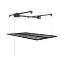 Overhead Garage Storage Rack 5x9 FT for High Ceilings 10-12 FT, 400LBS Capacity All-Steel Construction with Safety Lock in Black Carbon Steel