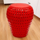 Strawberry Fruit Stool, 13.4'Oversized Resin Stool, Side Table, Home Decor Plant Stand Garden Indoor Outdoor Decorations, Multi-Purpose Innovative Garden Furniture