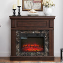 Electric Fireplace with Mantel,fireplace mantel surround with 23' Fireplace Insert, Adjustable Flame, Remote Control, Cherry,41.34'W*14'D*40'H
