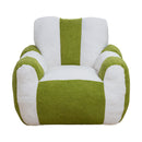 Bean Bag Chair, Comfy Teddy Beanbag Chair for Adults and Kids, lovely Lazy Sofa with with a Color-Block, Heart-Shaped Backrest, Large Reading Chair for Living Room, Bedroom, Apartment (White & Green)