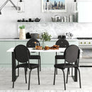 4-piece bar stools, faux leather dining chairs with waterproof surface and metal legs, easy to assemble, suitable for kitchen, dining room and living room