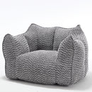 Comfortable Chenille Sofa Chairs with Highly Resilient Foam for Living Rooms and Bedrooms, Square Lazy Sofas for Adults