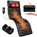 Full Body Massage Mat with Heat, 10 Vibration Massage Nodes & Adjustable Head Pillow, Foldable Design for Back Neck Leg Pain Relief, Remote Control