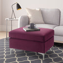 Burgundy Rectangle Ottoman