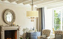 19' Boho Rattan Chandelier, Rustic 5-Light E12 Bamboo Pendant Light with Wood Bead Tassel Decoration, Coastal Farmhouse Ceiling Light Fixture for Dining Room, Living Room, Bedroom, Kitchen