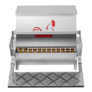 Automatic Chicken Feeder, 25 lbs Capacity, Rainproof Treadle Poultry Feeder with Lockable Lid, No Waste, Galvanized Steel Construction, Outdoor Use, for Chicken, Bantams, Poultry, Pheasants