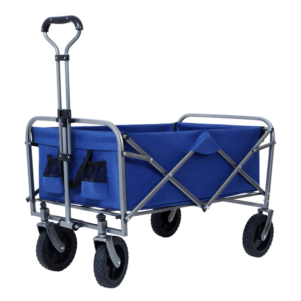 Collapsible Wagon Cart Foldable,Wagons Carts Foldable with Wheels with Drink Holders,for Shopping,Garden,Sports,Groceries,Apartment,Camping,Outdoor