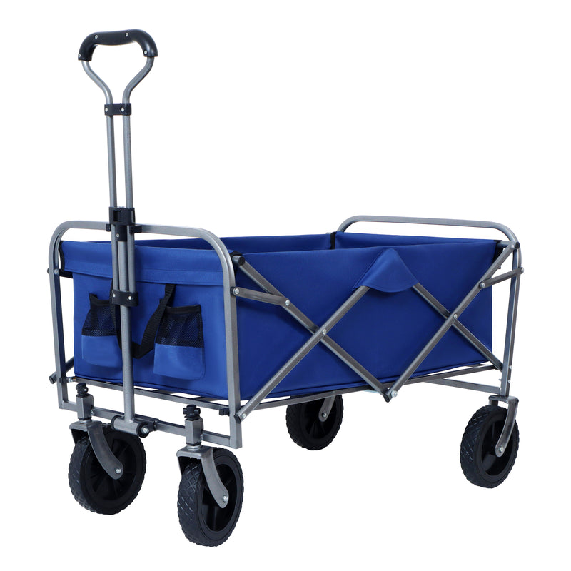 Collapsible Wagon Cart Foldable,Wagons Carts Foldable with Wheels with Drink Holders,for Shopping,Garden,Sports,Groceries,Apartment,Camping,Outdoor
