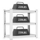 Stylish Metal Aquarium Stand for 20-30 Gallon Tanks, Antique White, 3-Tier Adjustable Shelf