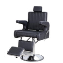 Reclining Barber Chair 450 lb Capacity, Hydraulic Salon Chair with Adjustable Headrest & 360° Swivel, Heavy Duty Styling Chair for Barbershop, Hair Salon, Spa & Home (Black & Silver)