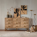 3 Drawers Dresser, Modern Dressers & Chests of Drawers, TV Stand,Light Wood Dresser for Bedroom,Living Room,Hallway
