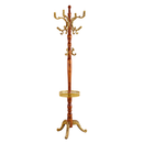 Modern Crabapple Colored Solid Wood Hanger with Resin Stainless Steel Multifunctional Storage Rack.Modern And Simple Coat And Hat Rack.