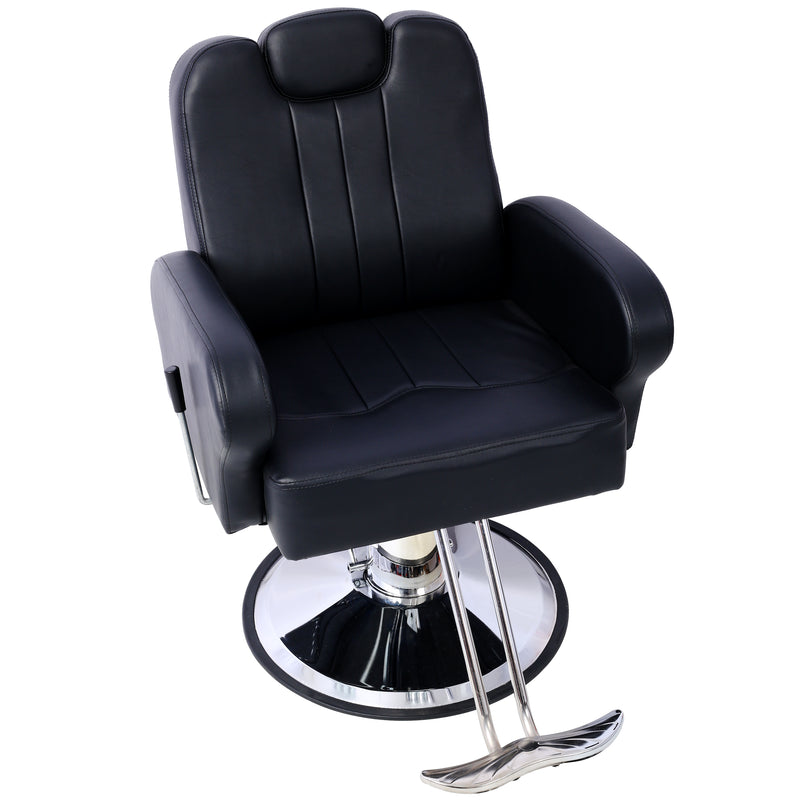 Hair Stylist All Purpose Barber Chair for Barbershop Salon Chair,Heavy Duty Hydraulic Barber Chair Spa Furniture Shampoo Reclining Extra Wider Seat Beauty Hair Salon Equipment black