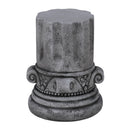 Modern Cement Outdoor End Table in Antique Grey, Round Side Table for Patio and Garden, MGO and Fiberglass Blend, 14.37in x 18.11in