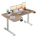 L-Shaped 59' Height Adjustable Electric Standing Desk, Sit and Stand Up Computer Desk For Home Office Oak
