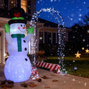 Perfect Christmas Inflatables Cheerful Snowman in Black Hat,with LED Yard Display