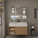 Wall Mounted Bathroom Mirror Cabinet with LED Lights, Anti-Fog & Explosion-Proof, Touch Control Medicine Cabinet, 3 Color Lighting, Defogger, Storage with Transparent Glass