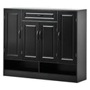 Sleek and Modern Shoe Cabinet with Adjustable Shelves, Minimalist Shoe Storage Organizer with Sturdy Top Surface, Space-saving Design Side Board for Various Sizes of Items, Black