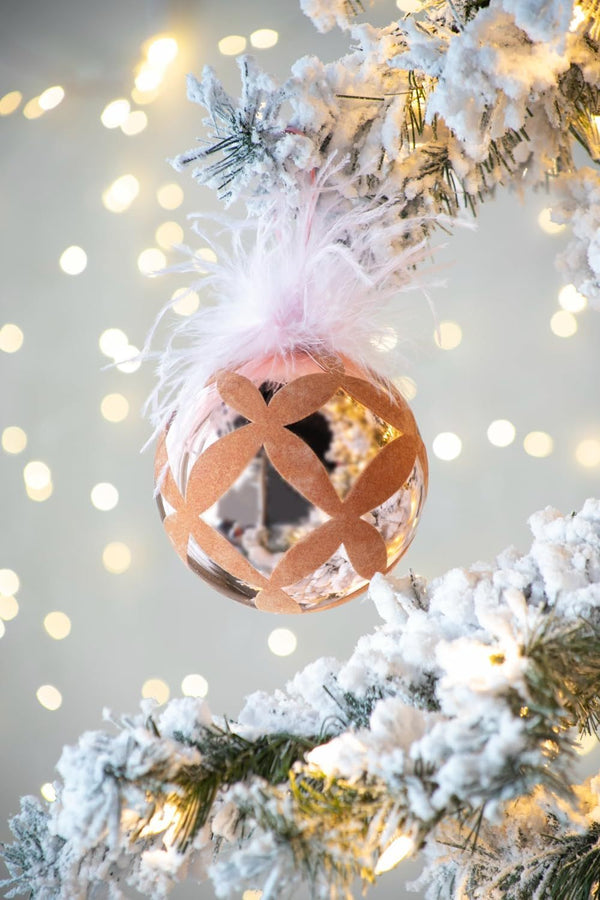 D4.7' Christmas Ball Ornaments, Glass Decorative Hanging Ball Christmas Tree Ornaments for Holiday Party Decorations, Set of 4