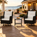 3-Piece Rattan Patio Furniture Set,Bistro Furniture Set,Outdoor Furniture Set