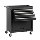 4-Drawer Rolling Tool Chest, Cabinet with 4 Wheels Tool Chest with Drawers, Suitable for Garages, Warehouses, Workshops, Repair Shops, Black