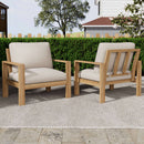 Outdoor Patio Chair with Cushions (Set of 2)