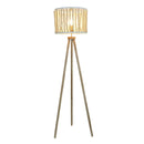 Brillo Three Legged Floor Lamp Natural 110V Standing Light for Living Room Chair, Bedside & Study Area