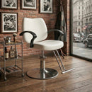 Hair Beauty Salon Equipment Black Hydraulic Barber Styling Chair(WHITE)