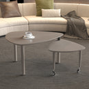 360 degree Rotatable modern Coffee Table for Living Room, solid wood legs with simply assemble Cocktail Table, Rotating Modern Apartment Wood Furniture Grey Brown / White / Walnut / Black color
